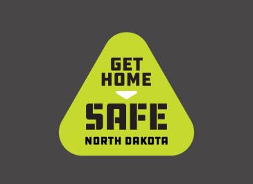 Grey background with green Get Home Safe logo
