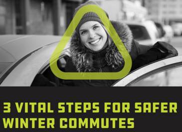 Lady dressed in winter gear by car