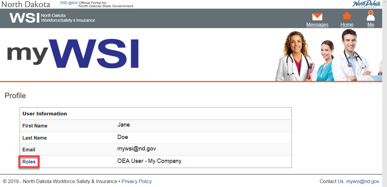 myWSI Roles