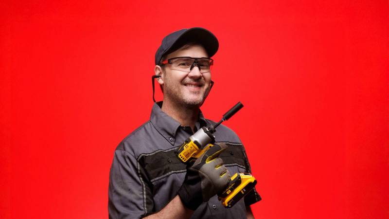 Man holding a drill